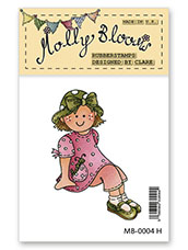 Rubber Stamp - Sitting Molly with Caterpilar