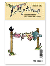 Rubber Stamp - Washing Line