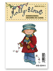 Rubber Stamp - Molly with Tree Lights