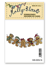 Rubber Stamp - Gingerbread Garland
