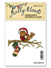 Rubber Stamp - Robin on Tree Branch