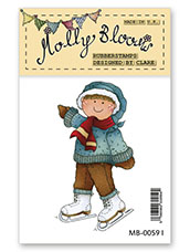 Rubber Stamp - George Ice-skating