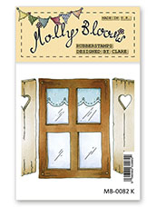 Rubber Stamp - Old Wooden Window - Outside