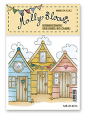 Rubber Stamp - Seaside Beachhuts