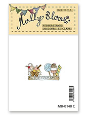 Rubber Stamp - Ice Cream Tray