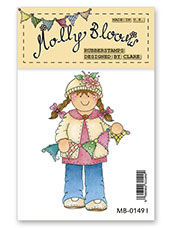 Rubber Stamp - Molly with Bunting