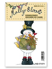 Rubber Stamp - Festive Frosty with Fir Tree