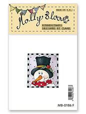 Rubber Stamp - Frosty - Festive Frame
