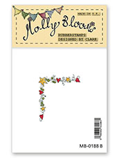 Rubber Stamp - Star Button Corner