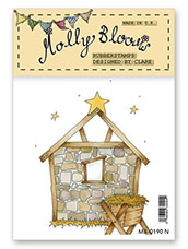 Rubber Stamp - Away in a Manger Background