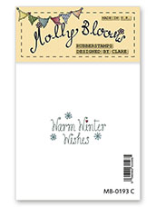 Rubber Stamp - Warm Winter Wishes (text)