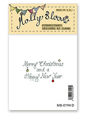 Rubber Stamp - Merry Christmas Verse (text)