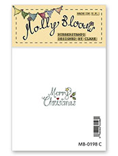 Rubber Stamp - Merry Christmas (stacked text)