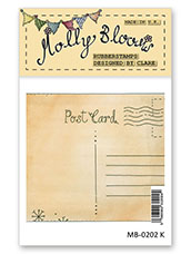 Rubber Stamp - Festive Postcard