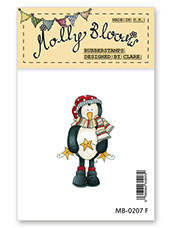 Rubber Stamp - Mini Percy with Star Banner