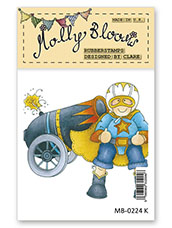 Rubber Stamp - Cannon Ball George